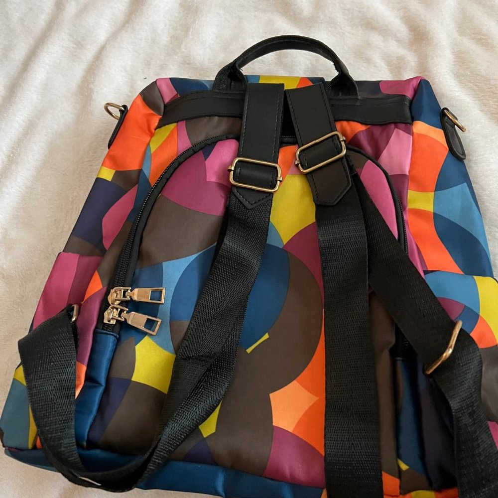 POABA Abstract Multicolor Mini Backpack - Picture 3 of 5